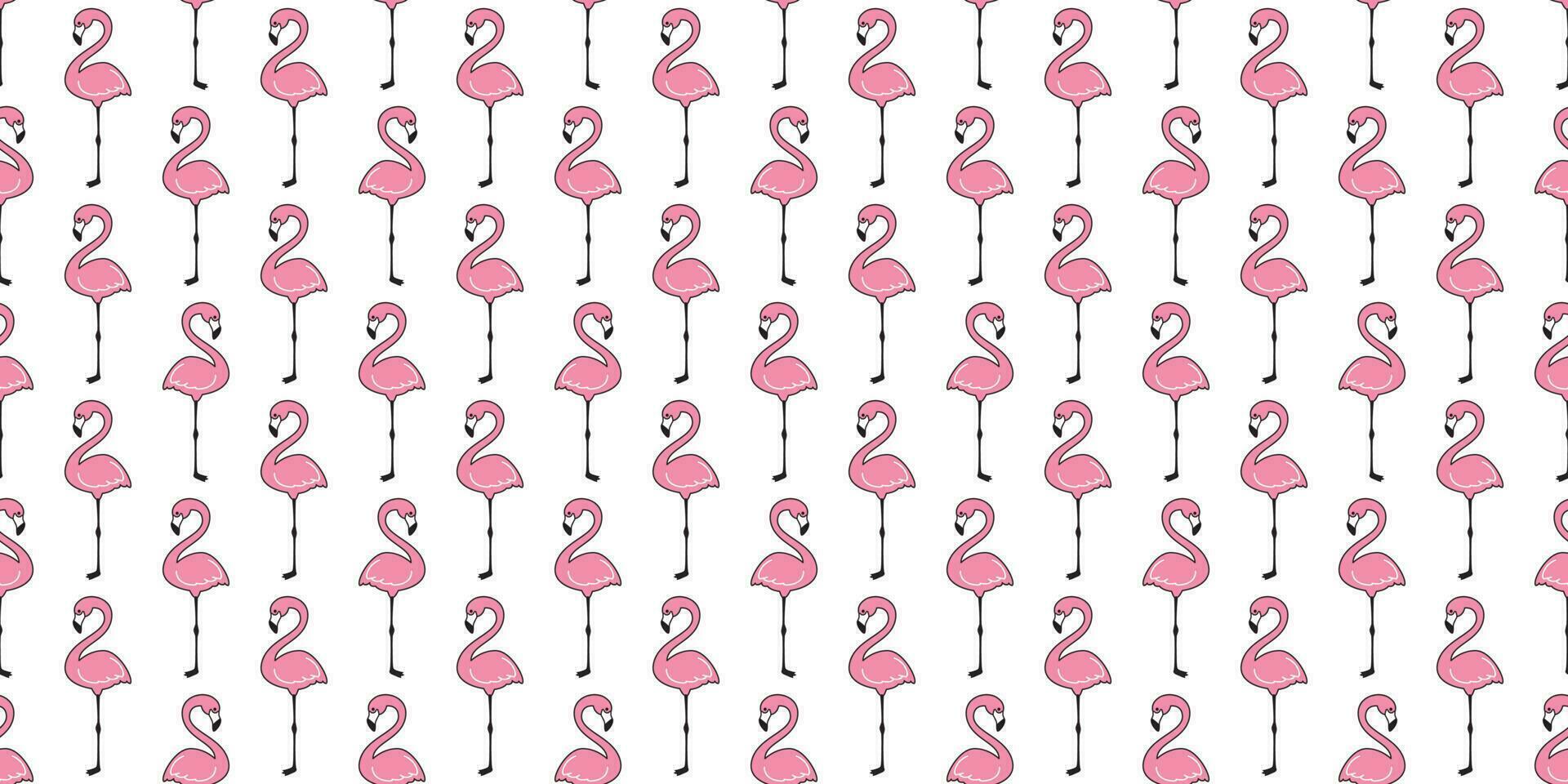 flamingo naadloos patroon vector roze flamingo's sjaal geïsoleerd tegel achtergrond herhaling behang tekenfilm illustratie