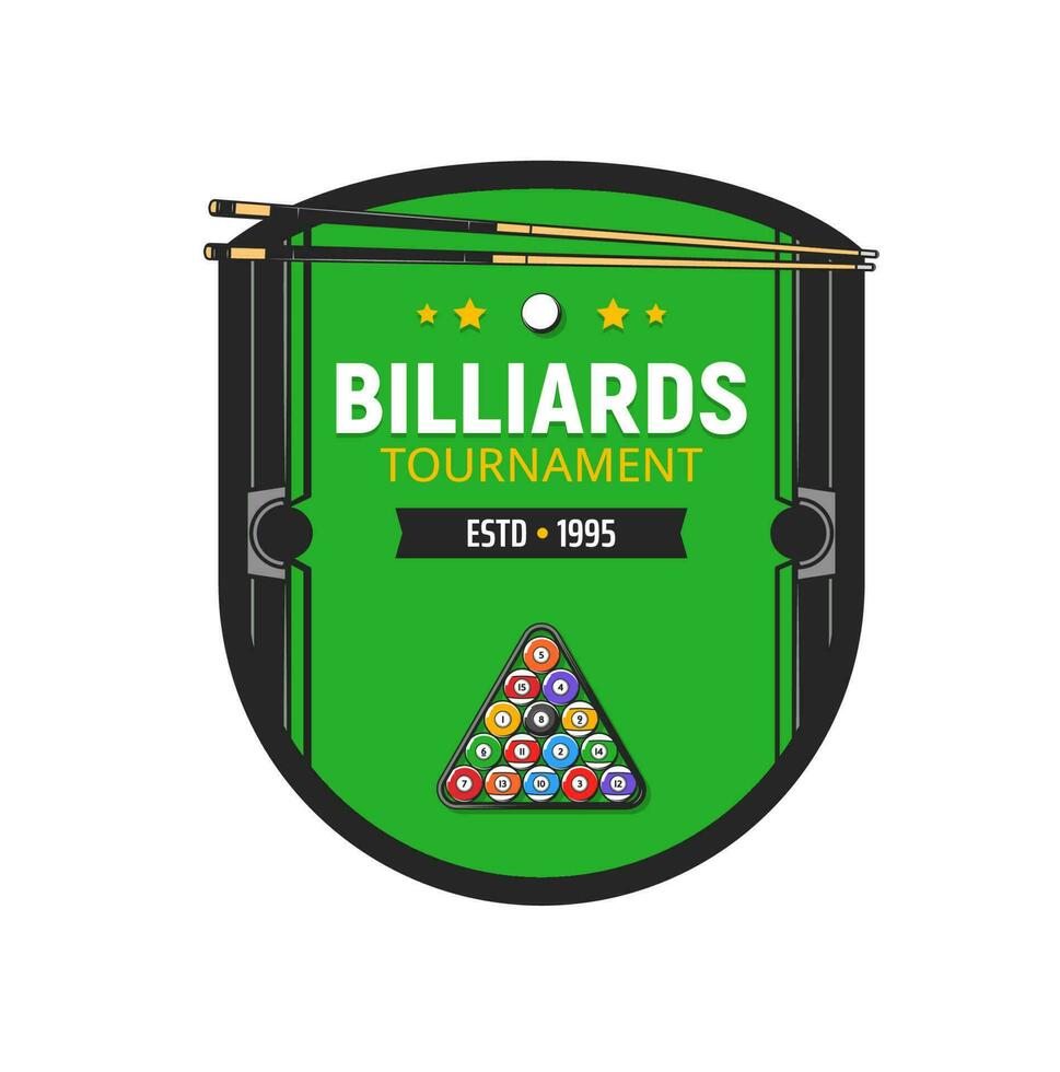 zwembad tafel icoon, biljart sport of snooker spel vector