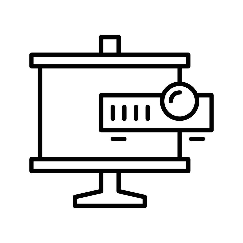 projectie scherm vector ultine icoon. eps 10 het dossier