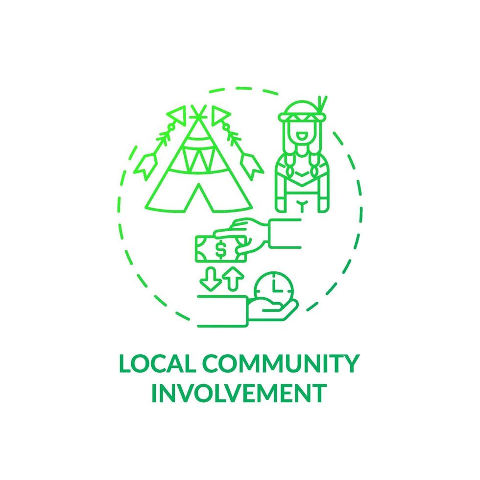 lokale gemeenschap betrokkenheid concept icoon vector