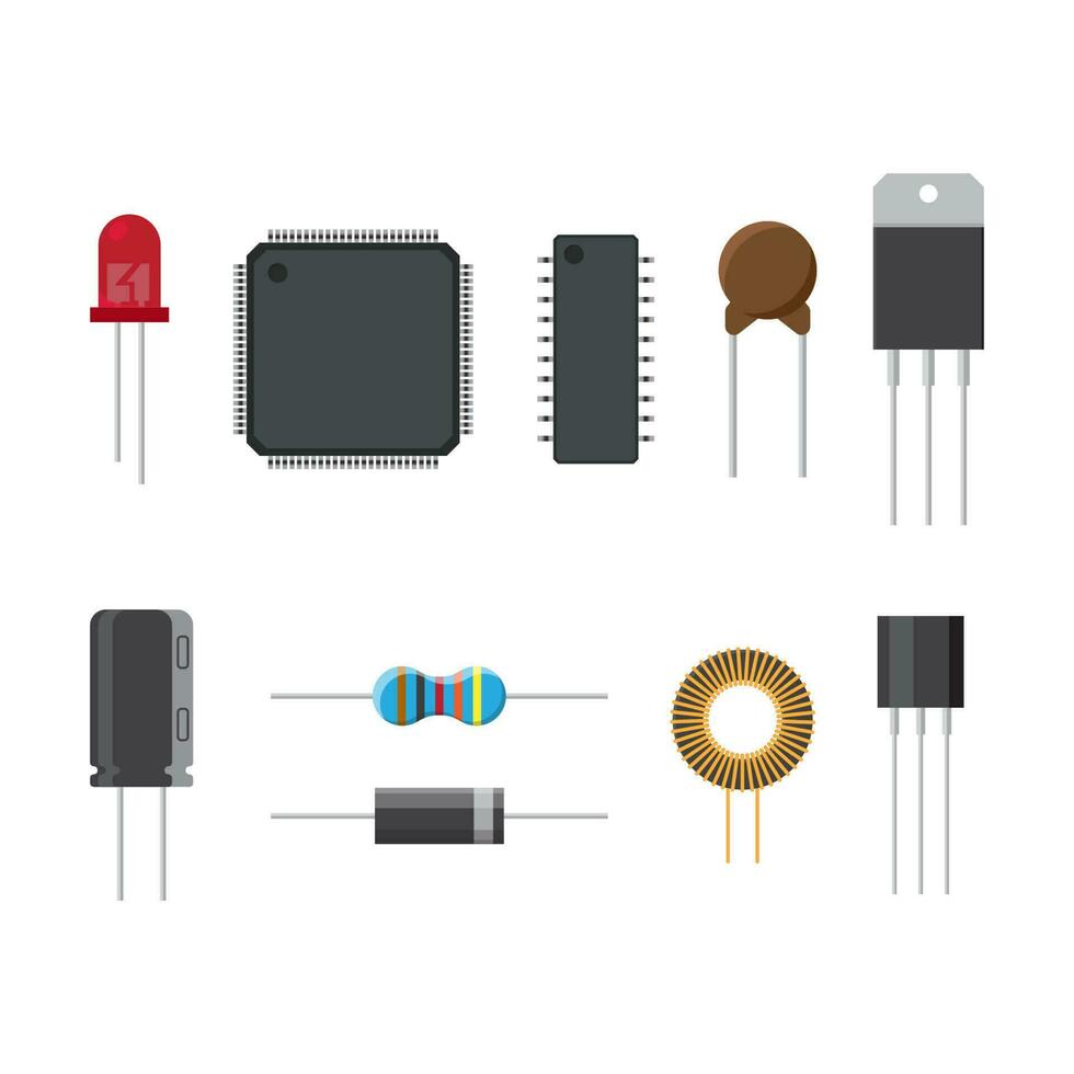 elektronisch een deel vlak icoon ontwerp, vector illustratie