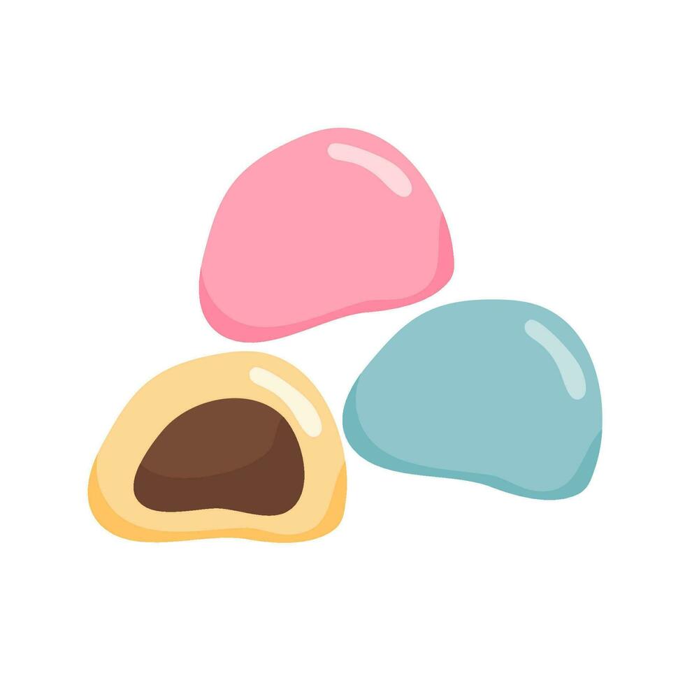 mochi Japans rijst- taart illustratie vector