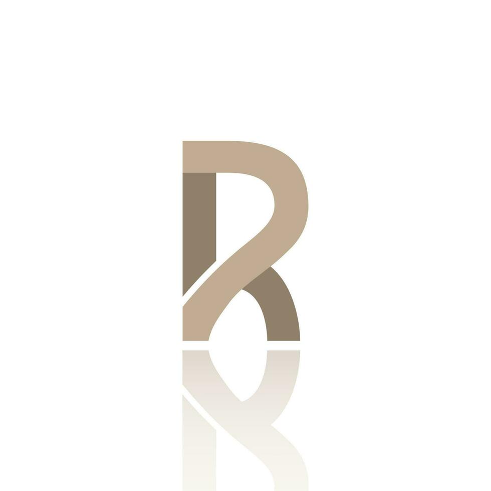 alfabet brief r logo ontwerp met glanzend reflectie vector icoon illustratie. elegant minimaal brief symbool.