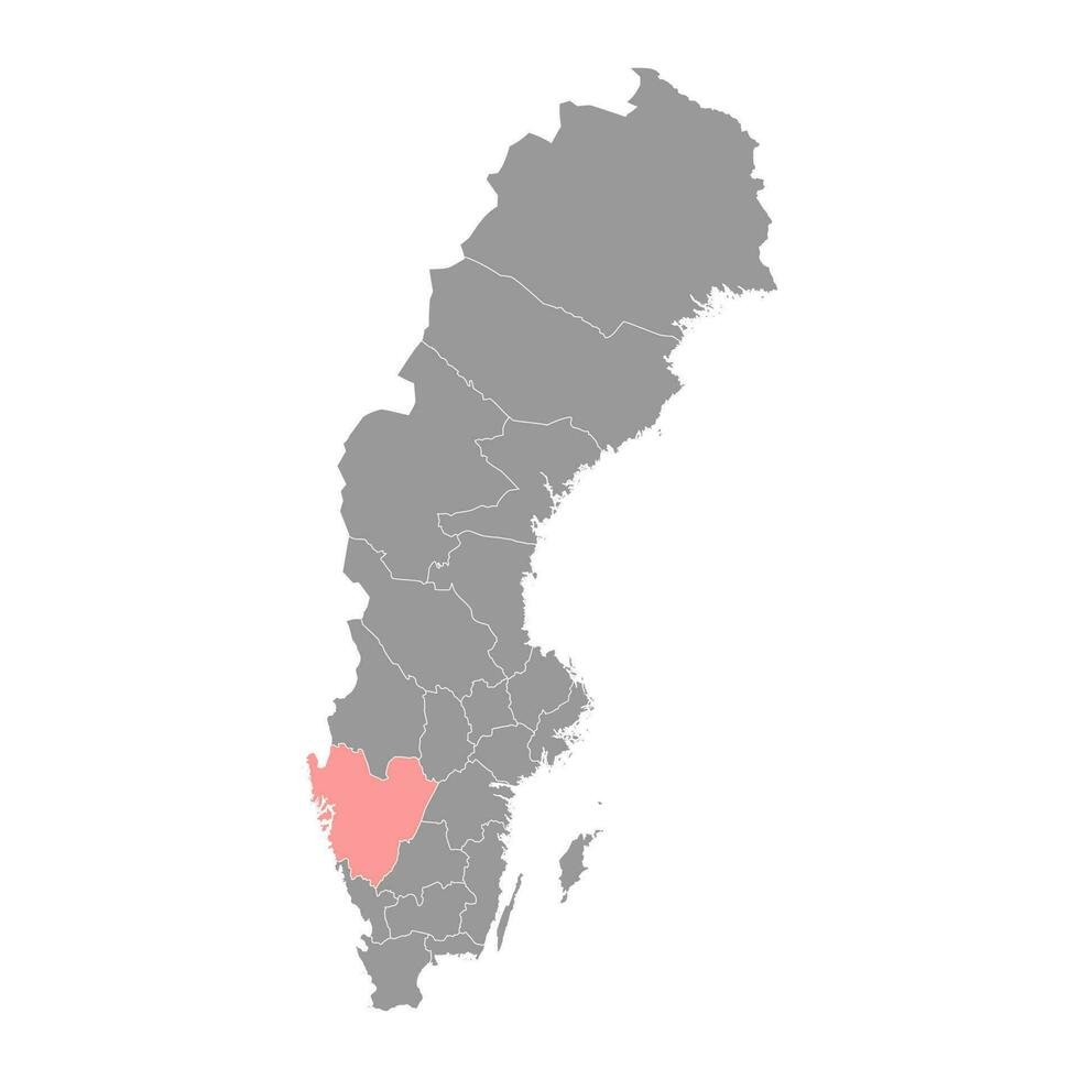 vastra gotland provincie kaart, provincie van Zweden. vector illustratie.