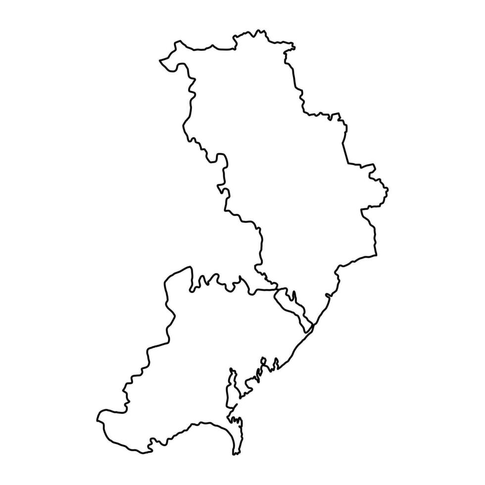 odesa oblast kaart, provincie van Oekraïne. vector illustratie.