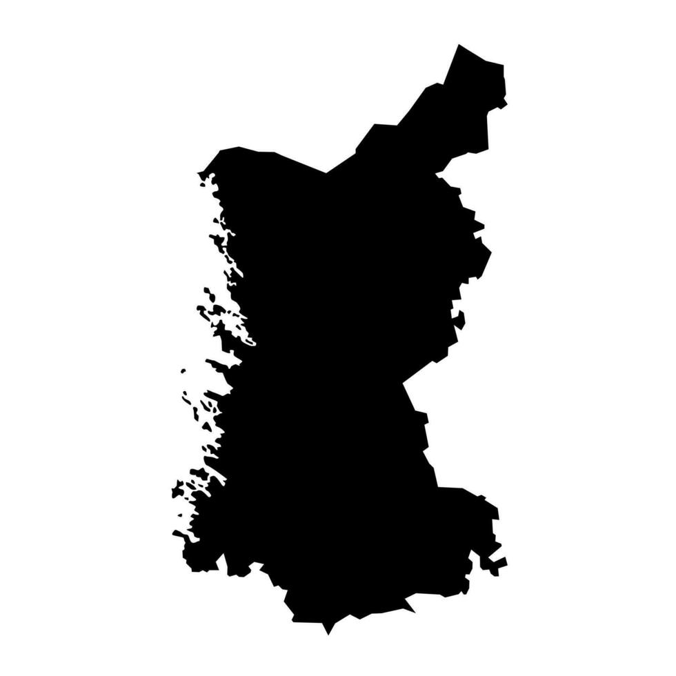 satakunta kaart, regio van Finland. vector illustratie.