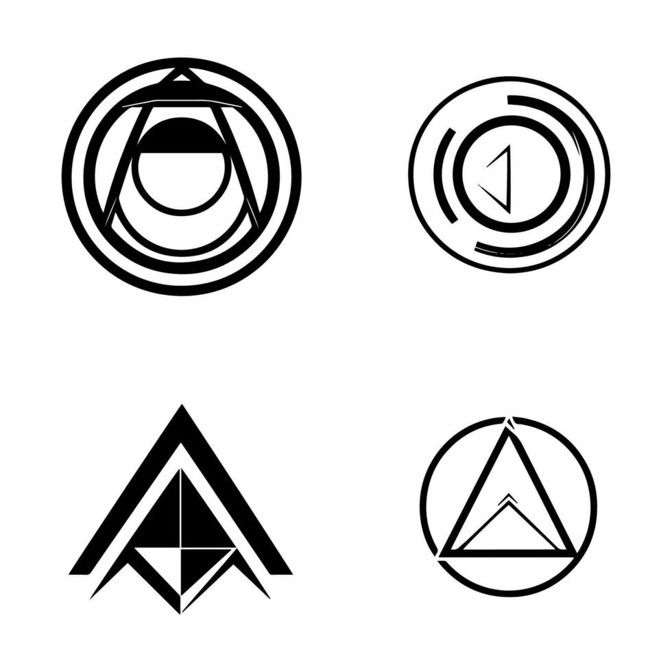 een reeks van abstract logo ontwerpen, elk uniek in vorm en kleur, perfect voor een modern merk dat wil naar staan uit vector