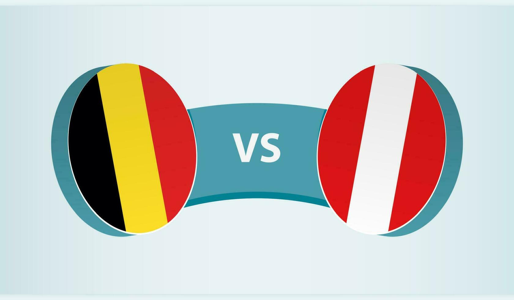 belgie versus Peru, team sport- wedstrijd concept. vector