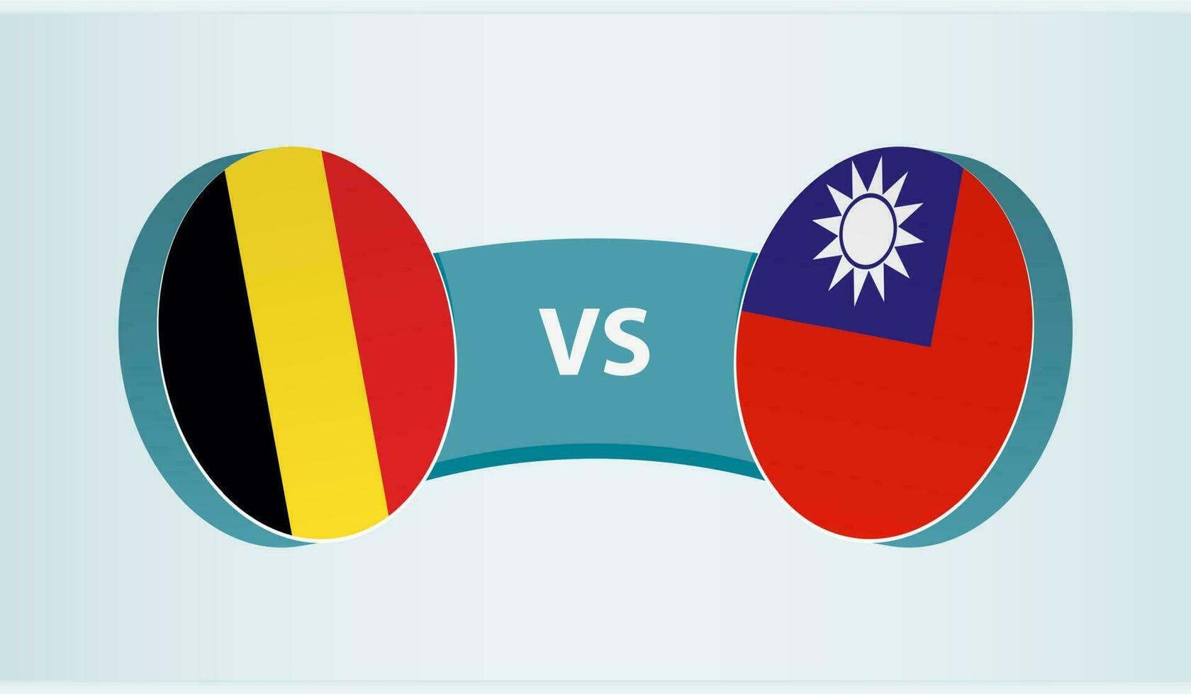 belgie versus Taiwan, team sport- wedstrijd concept. vector