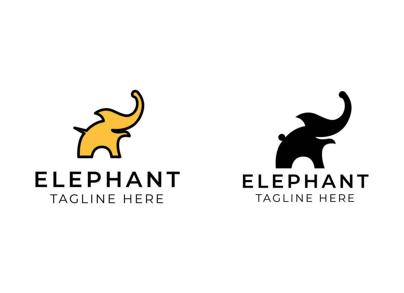 olifant logo ontwerp. modern olifant logo vector