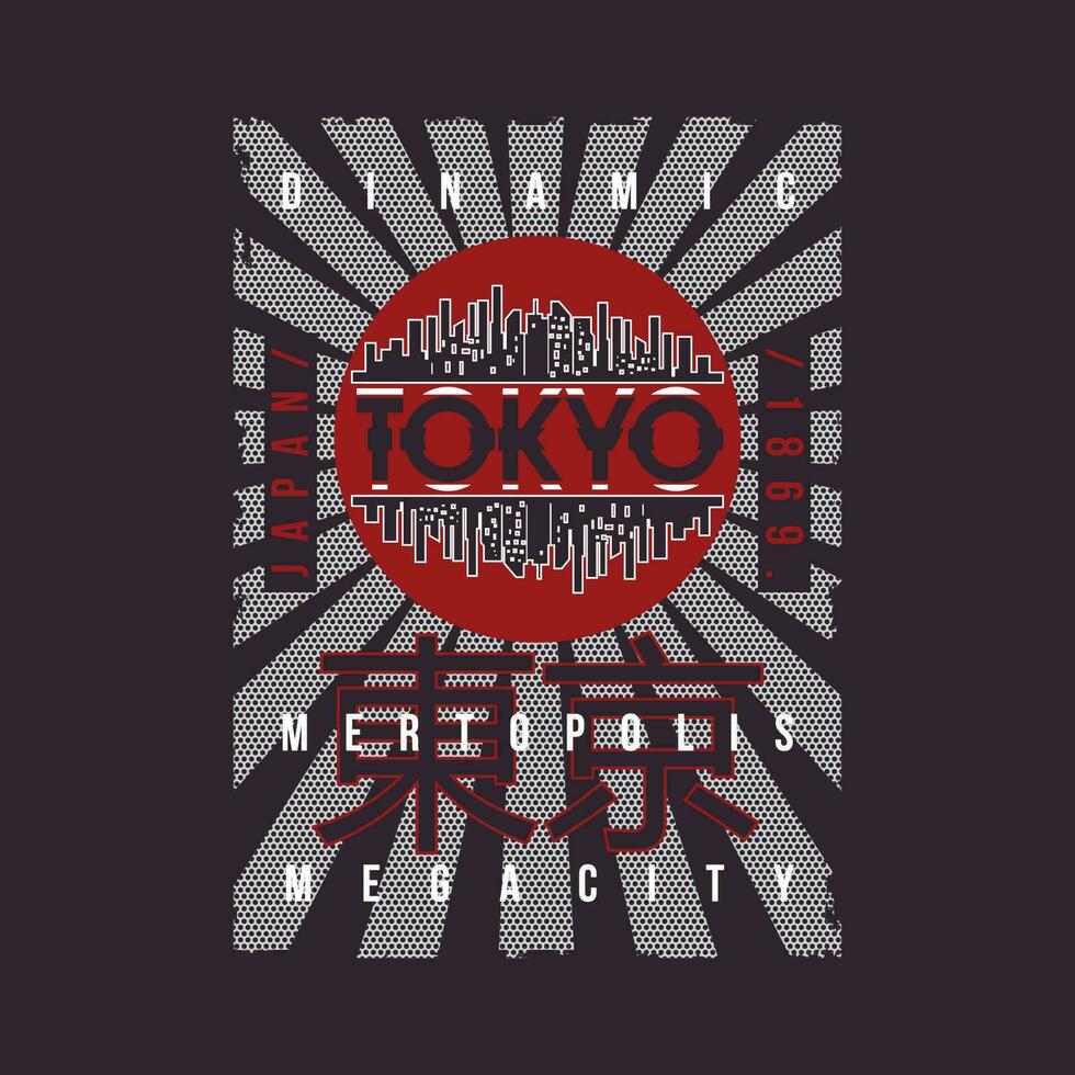 tokyo Japan, oosten- Azië, grafisch ontwerp, typografie vector, illustratie, voor afdrukken t shirt, koel modern stijl vector