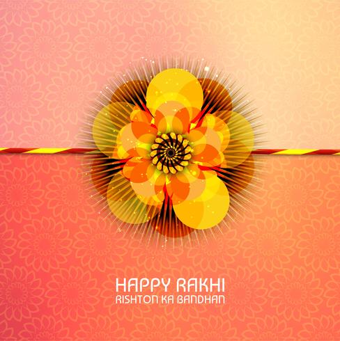 Abstract voor Happy Raksha Bandhan met leuke en creatieve kleuren vector