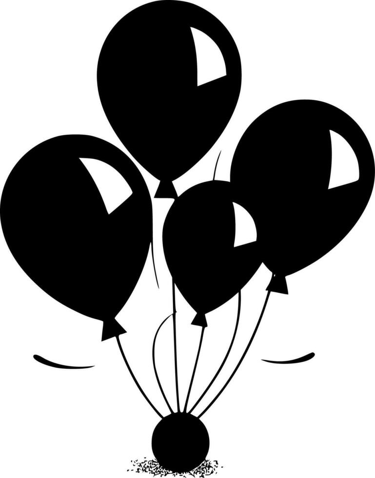 ballonnen - minimalistische en vlak logo - vector illustratie