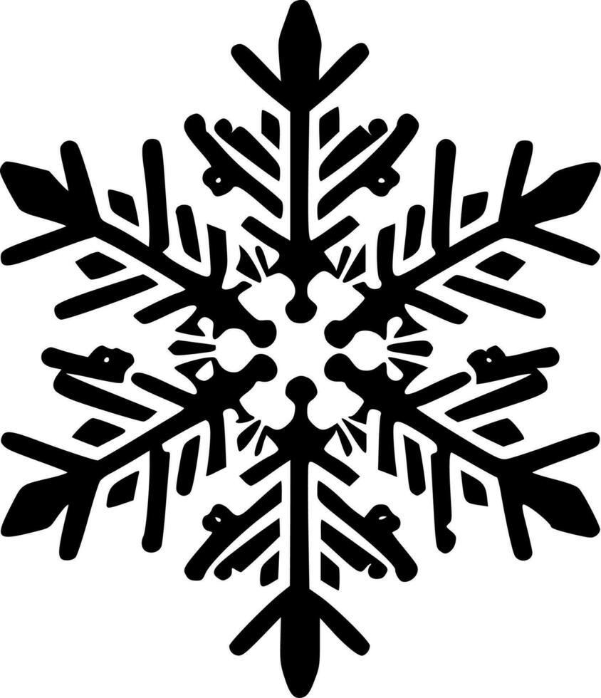 sneeuwvlok, minimalistische en gemakkelijk silhouet - vector illustratie