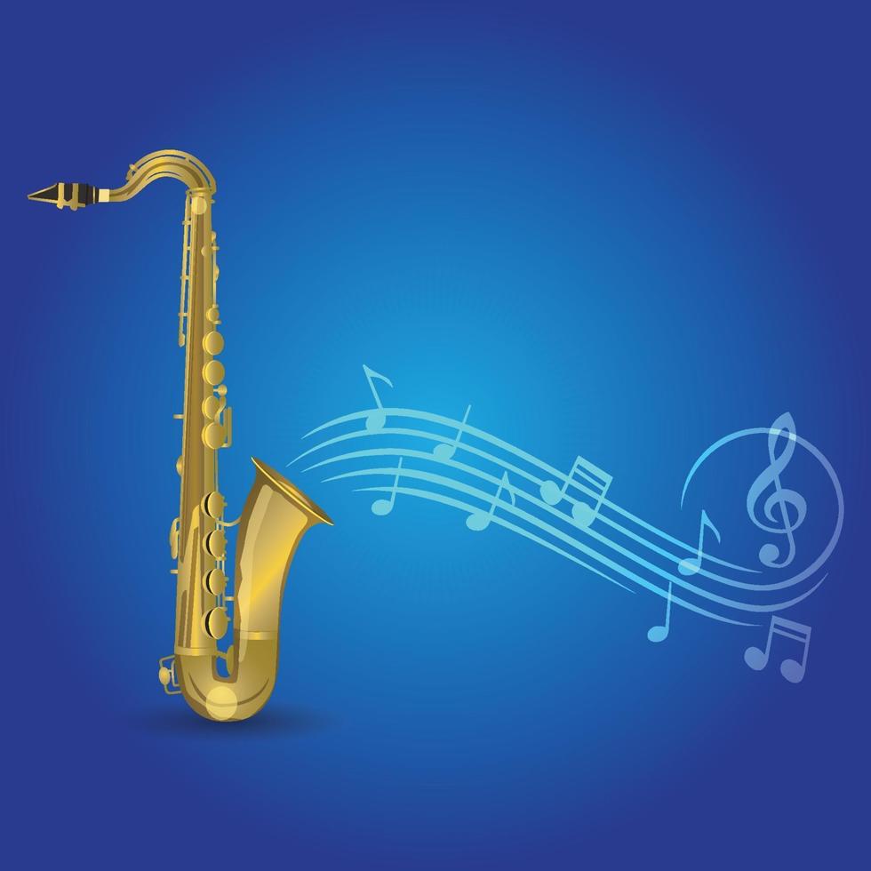 muziek saxofoon vector ontwerpsjabloon