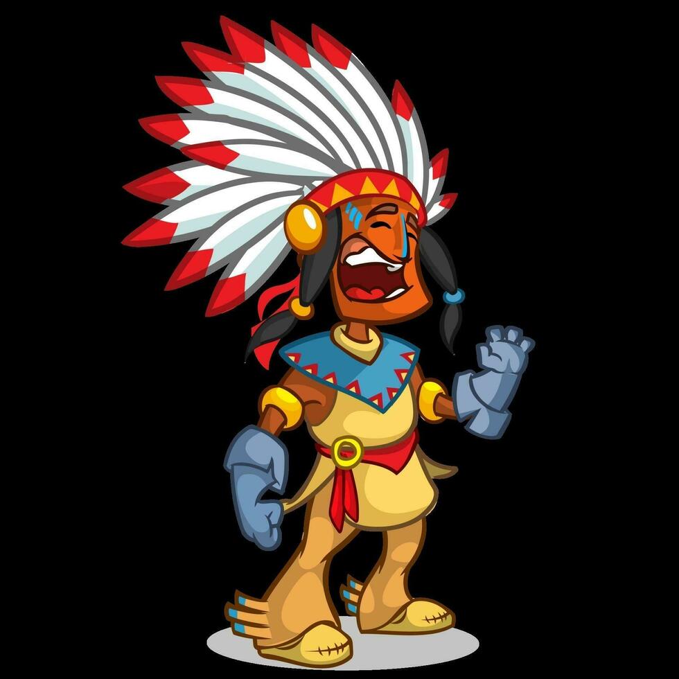 dankzegging dag Indisch karakter inheems Amerikaans illustratie vector