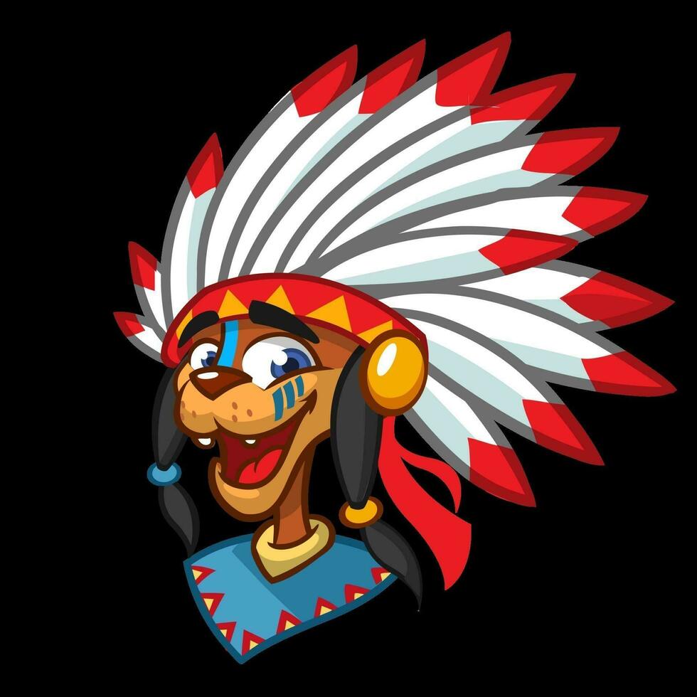 inheems Amerikaans karakter tekenfilm. vector illustratie. dankzegging symbool