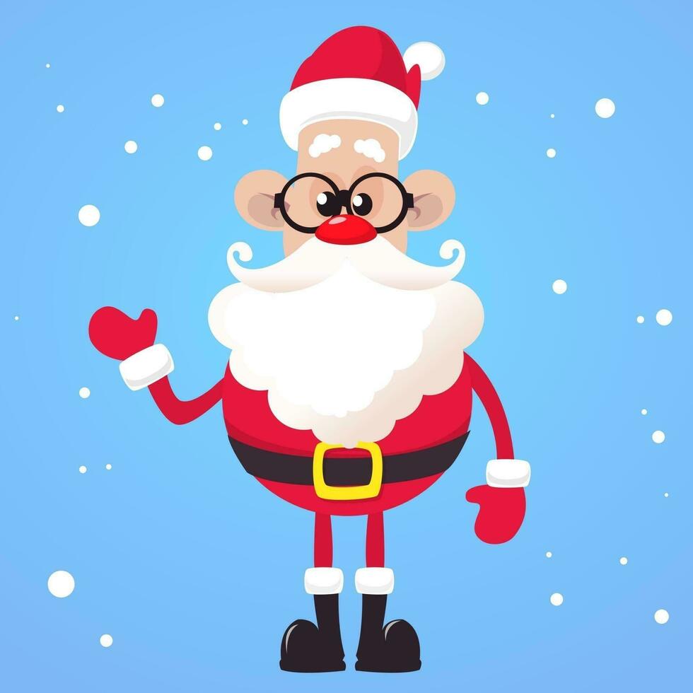 Kerstmis tekenfilm van de kerstman claus. vector illustratie