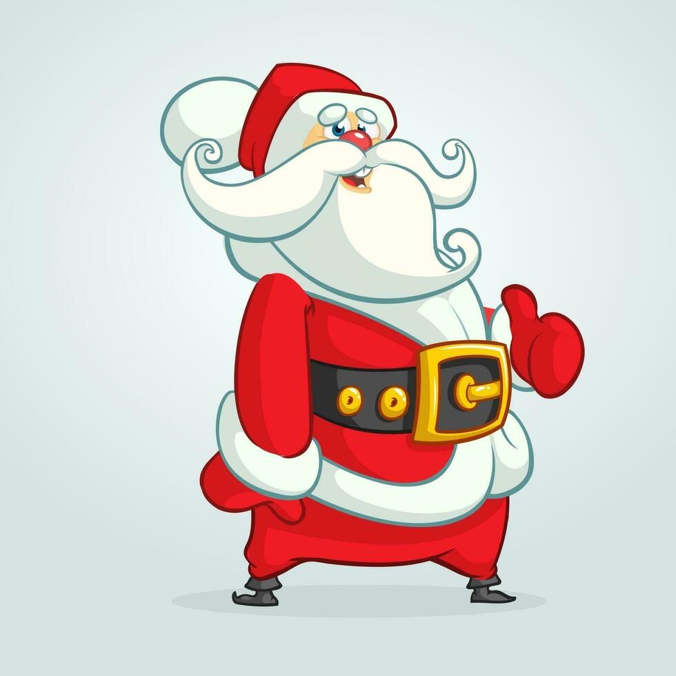 tekenfilm grappig de kerstman claus Kerstmis vector illustratie