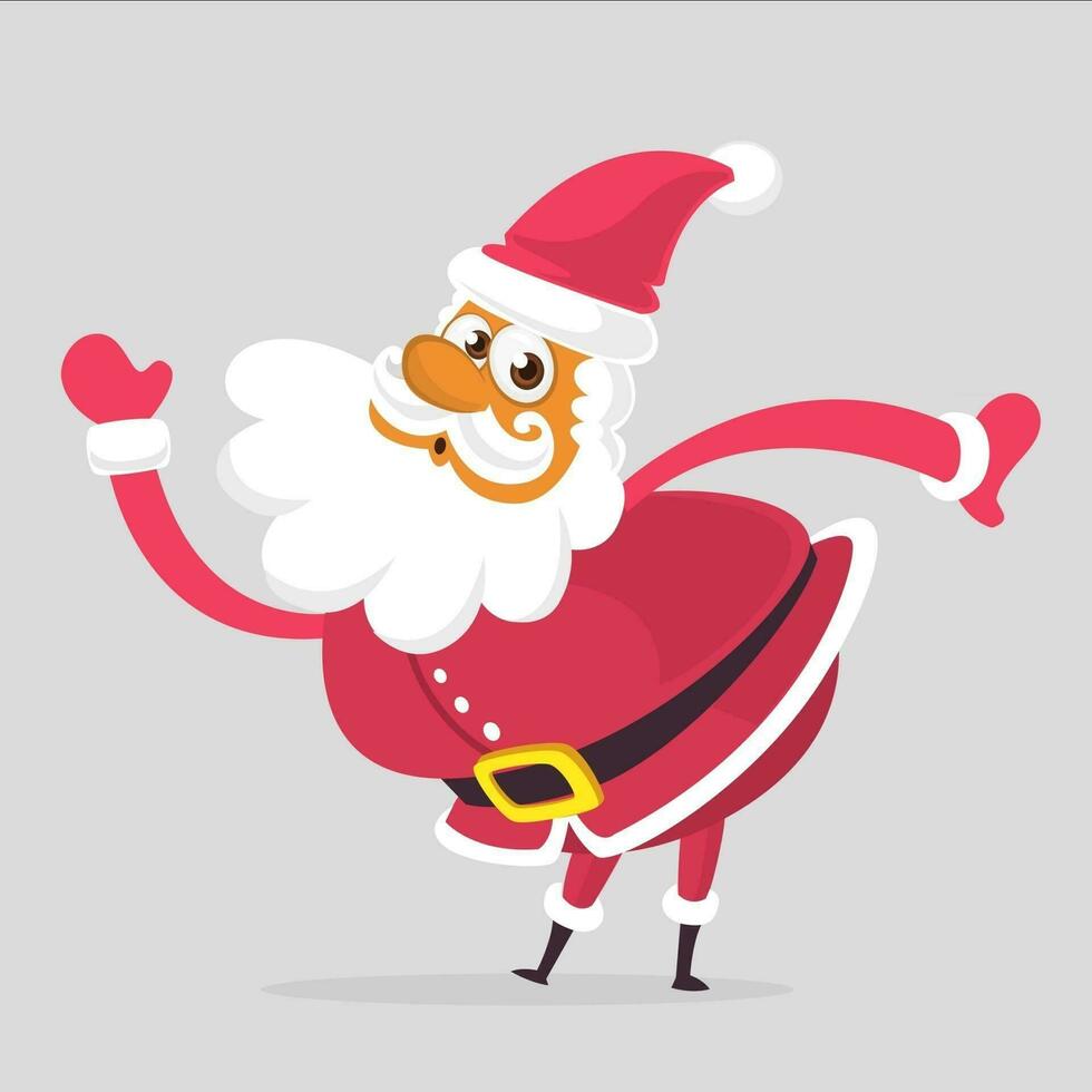 tekenfilm grappig de kerstman claus Kerstmis vector illustratie