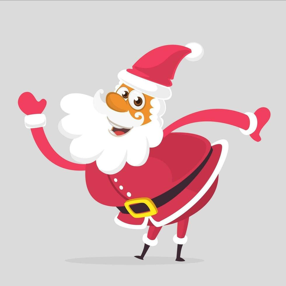 tekenfilm grappig de kerstman claus karakter Kerstmis vector illustratie