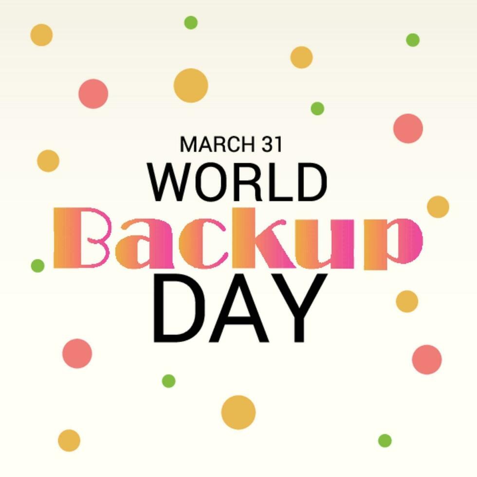 wereld backup dag achtergrond. vector