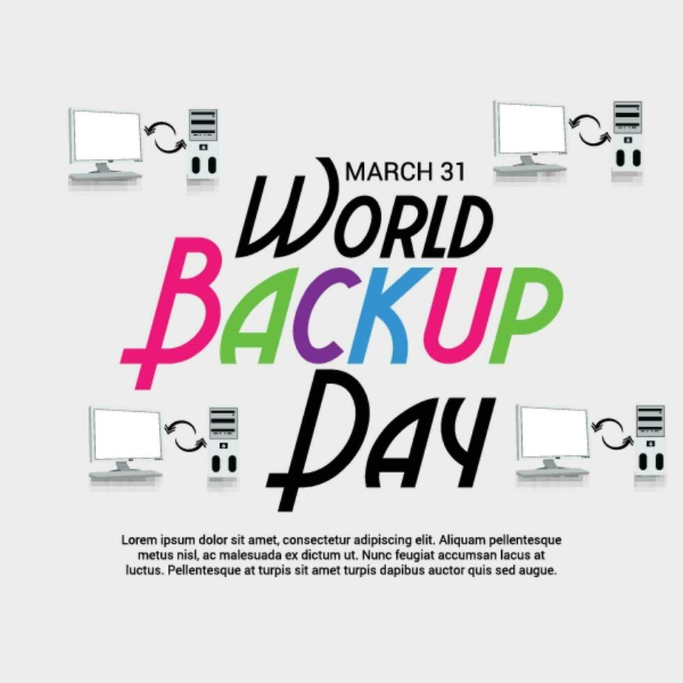 wereld backup dag achtergrond. vector