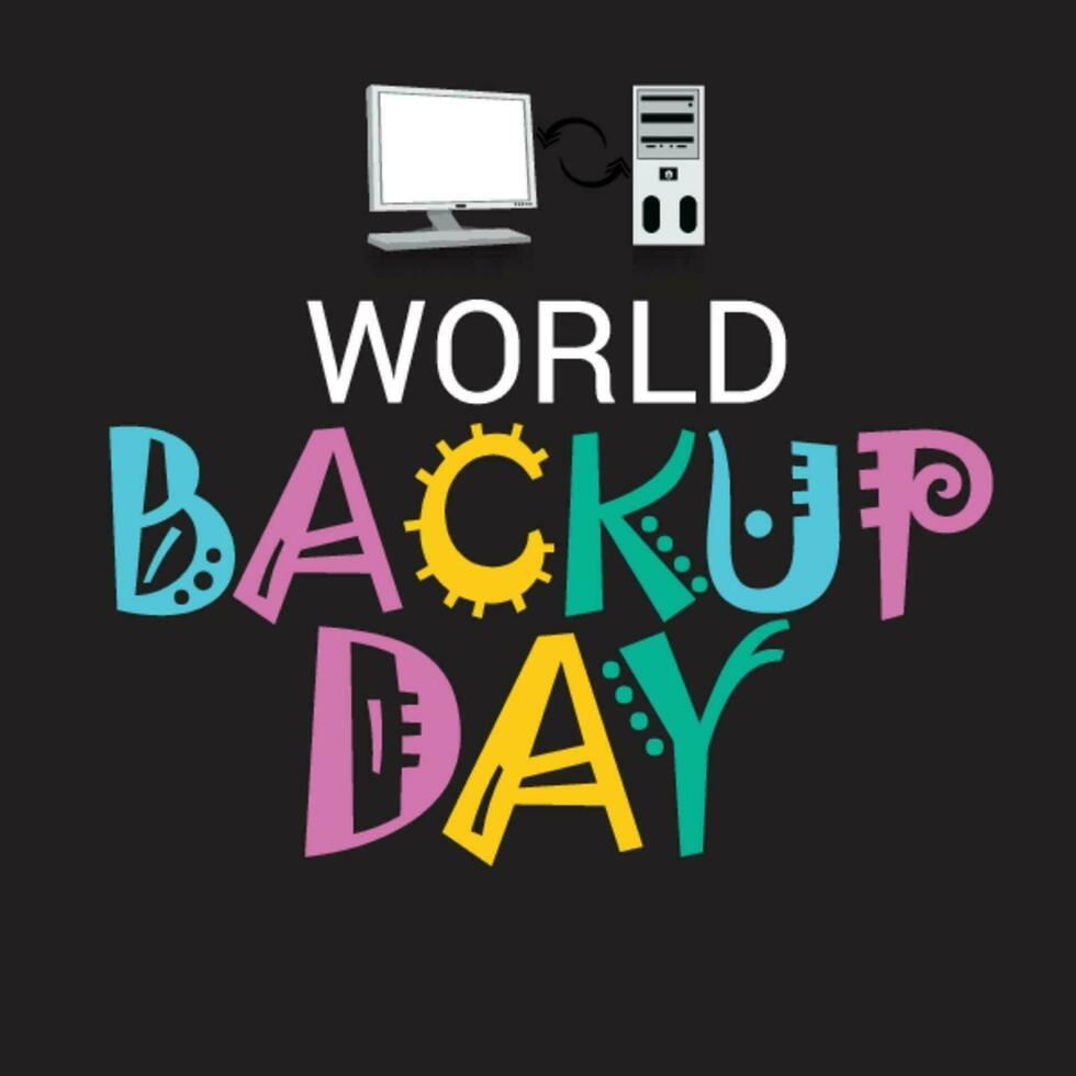 wereld backup dag achtergrond. vector