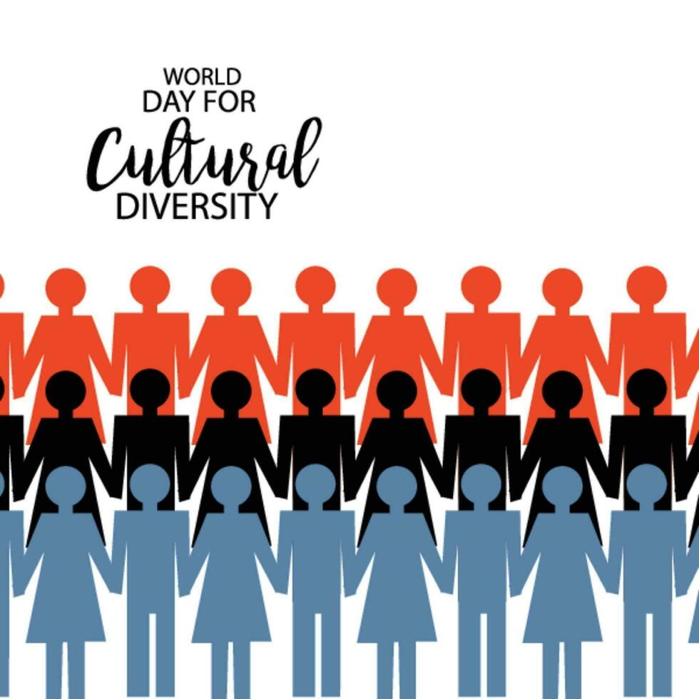 vector illustratie van een achtergrond voor cultureel diversiteit.