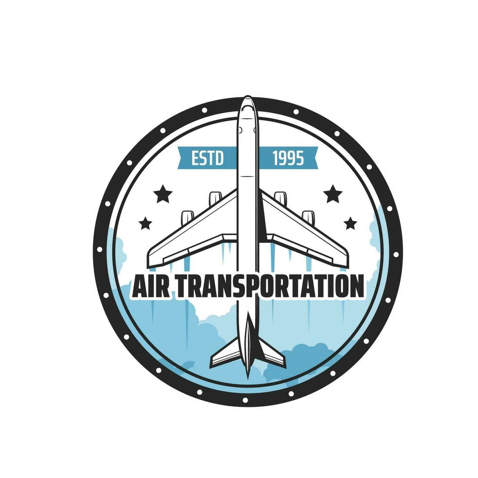 lucht vervoer icoon van vlak of vliegtuig vector