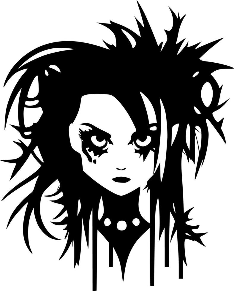 gothic, zwart en wit vector illustratie