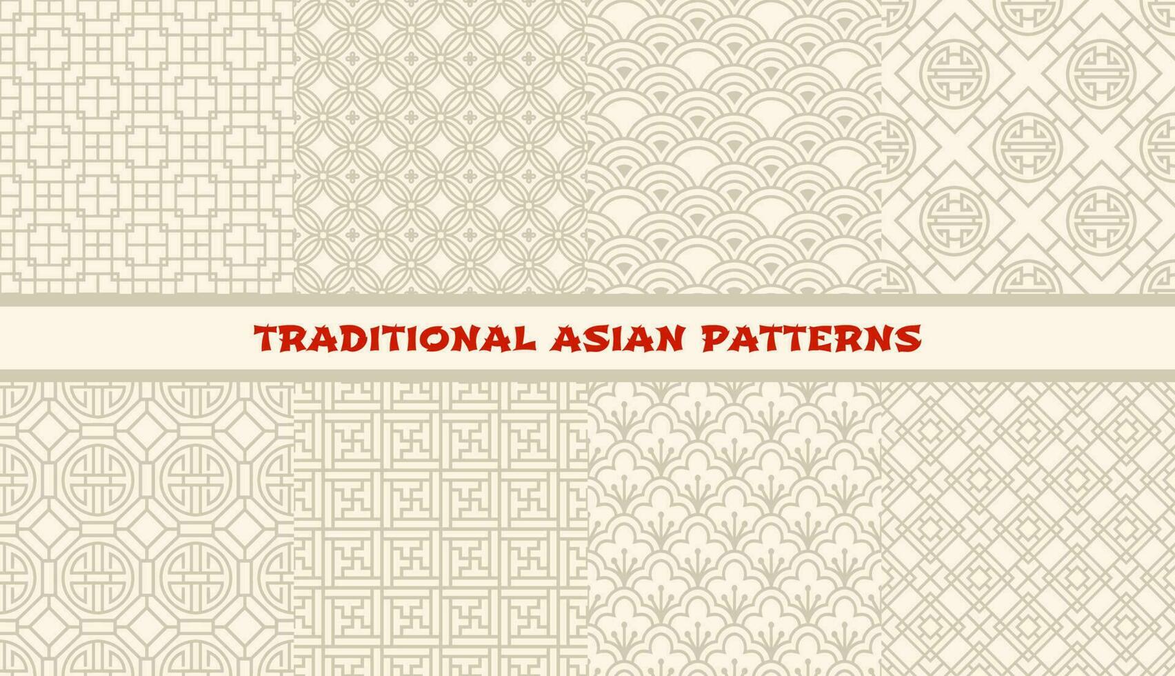 Aziatisch geometrisch, bloemen ornament naadloos patronen vector