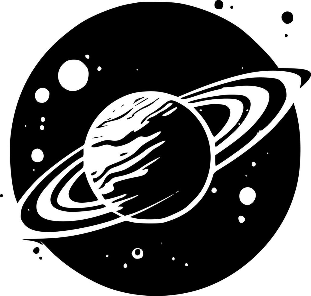ruimte - minimalistische en vlak logo - vector illustratie