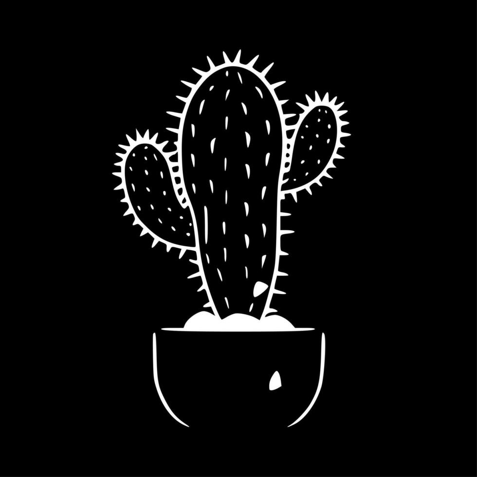 cactus - minimalistische en vlak logo - vector illustratie