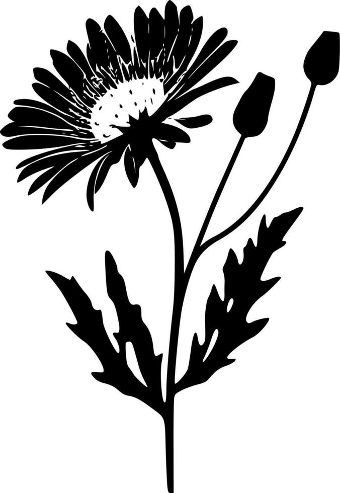 geboorte bloem, minimalistische en gemakkelijk silhouet - vector illustratie