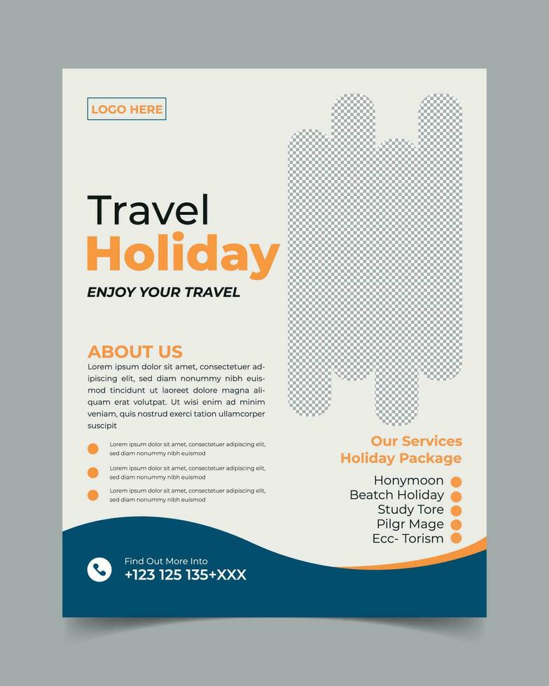 reizen poster of folder brochure brochure ontwerp. reizen folder sjabloon voor reizen agentschap vector