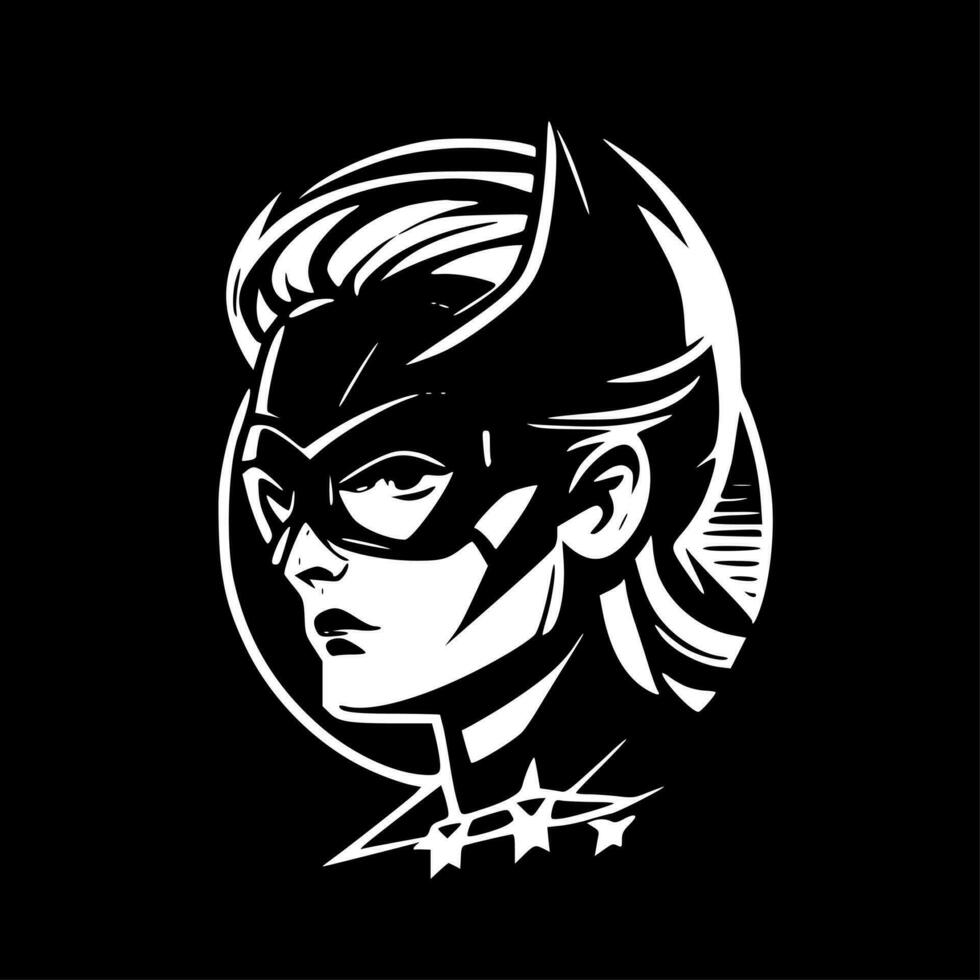 superheld - minimalistische en vlak logo - vector illustratie