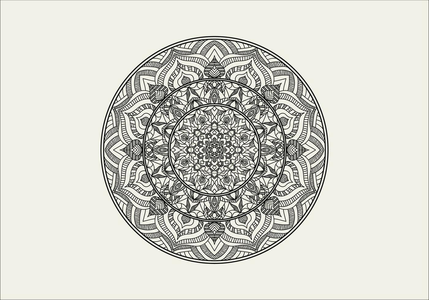 vector mandala kleur bladzijde. mandala illustratie voor kleur boek.