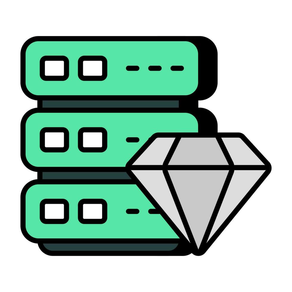 een icoon ontwerp van premie server vector