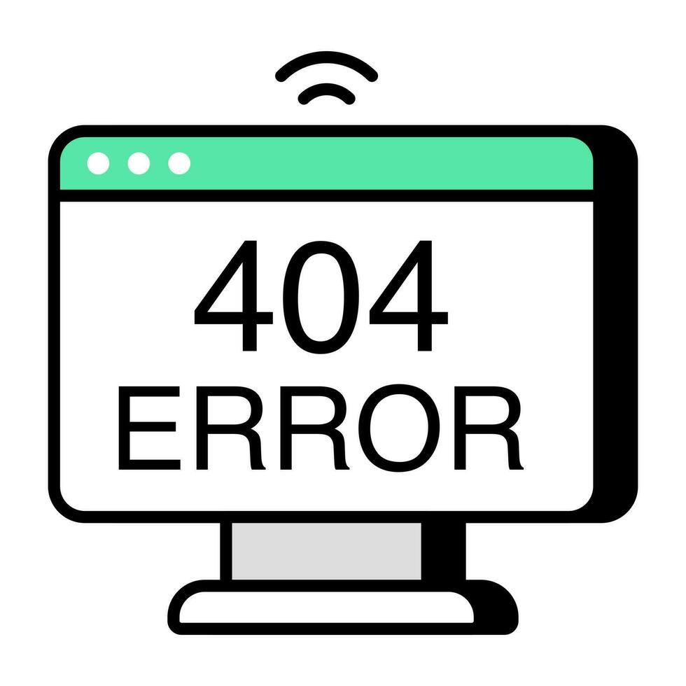 een creatief ontwerp vector van fout 404