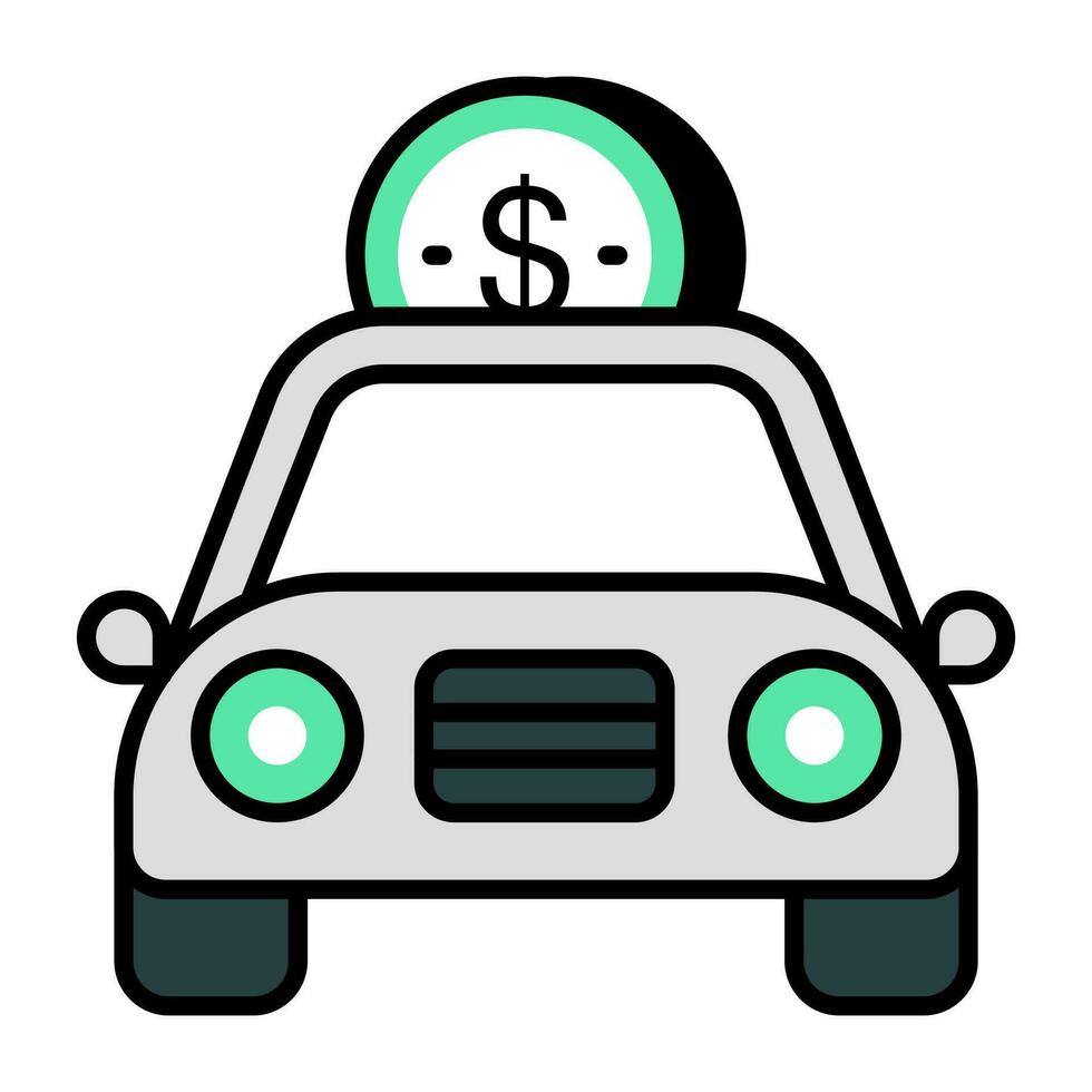 een icoon ontwerp van financieel auto vector