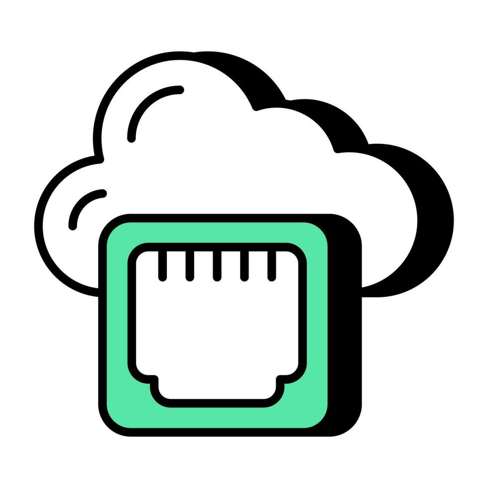 perfect design icoon van cloud port vector