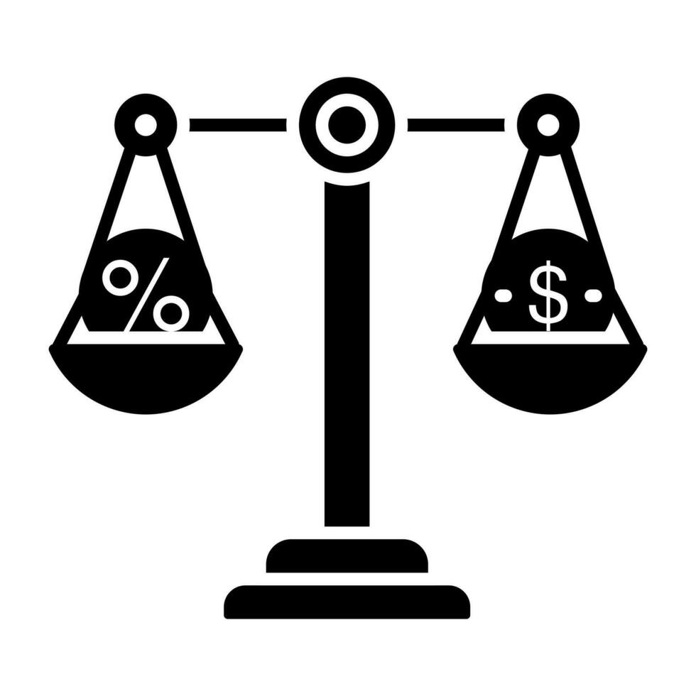 een bewerkbare ontwerp icoon van financieel balans vector