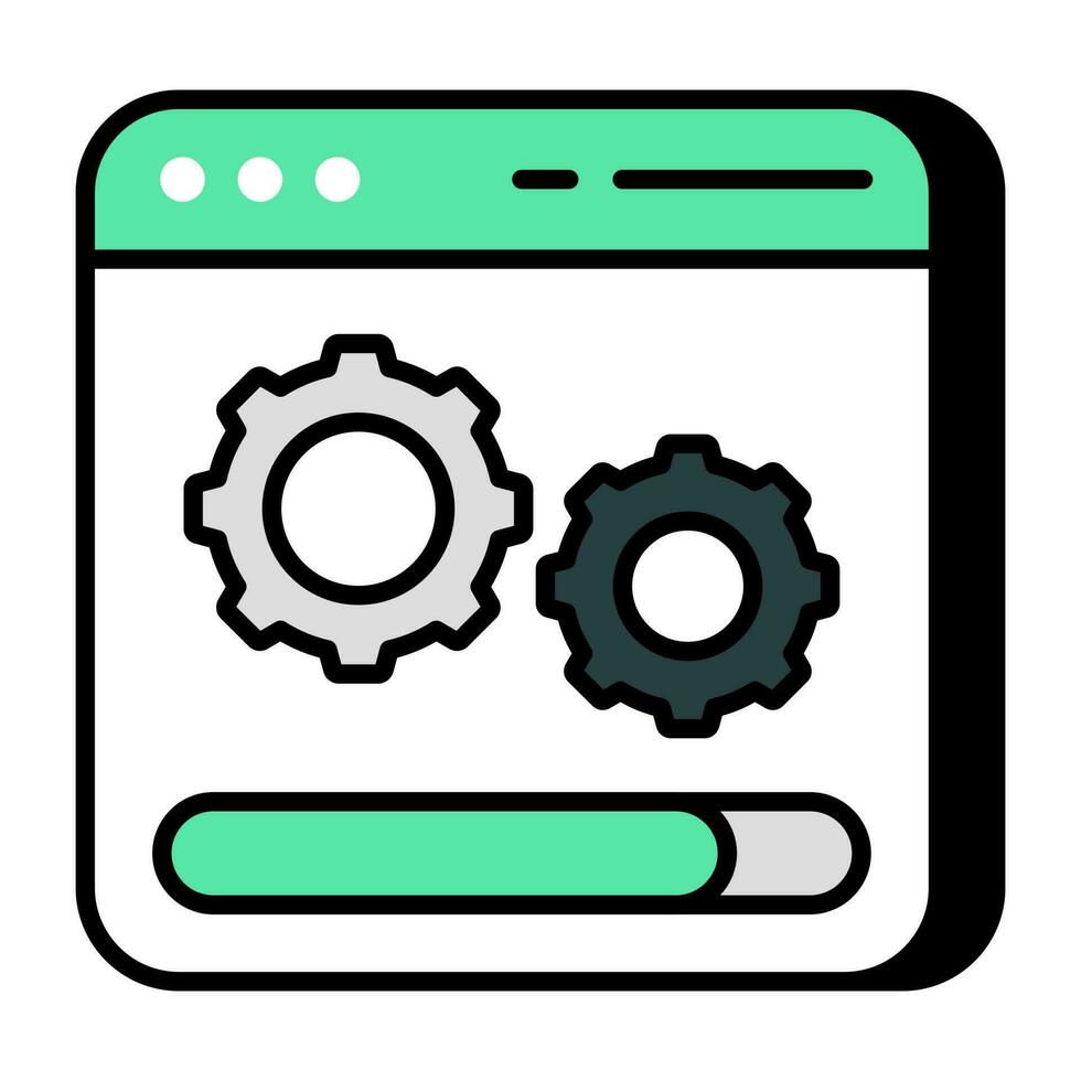 een uniek ontwerp icoon van web instelling vector