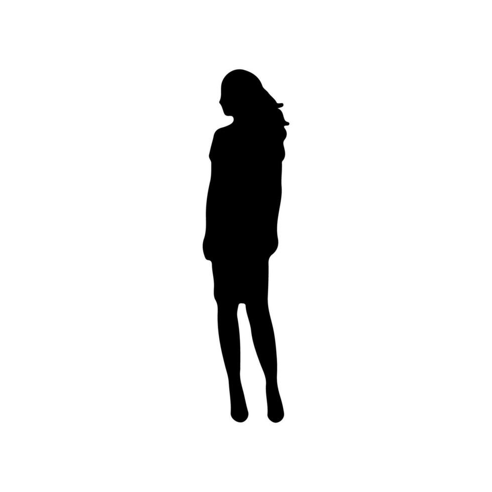 vector silhouet vrouw staand