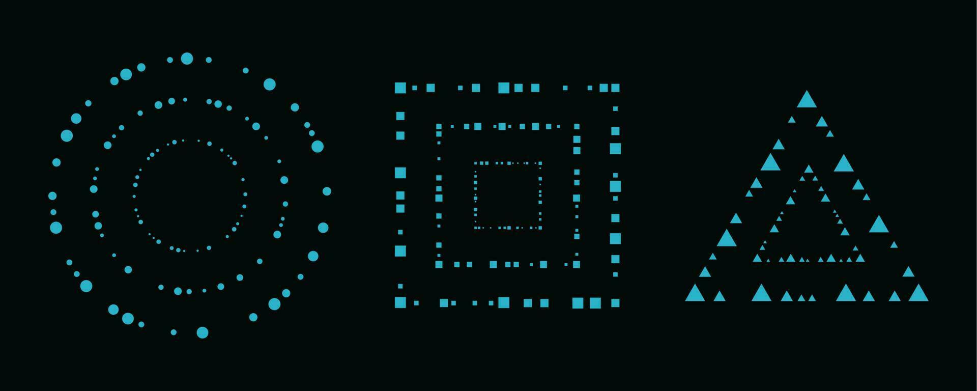 meetkundig kaders of borders dat gevormd door cirkel. vector