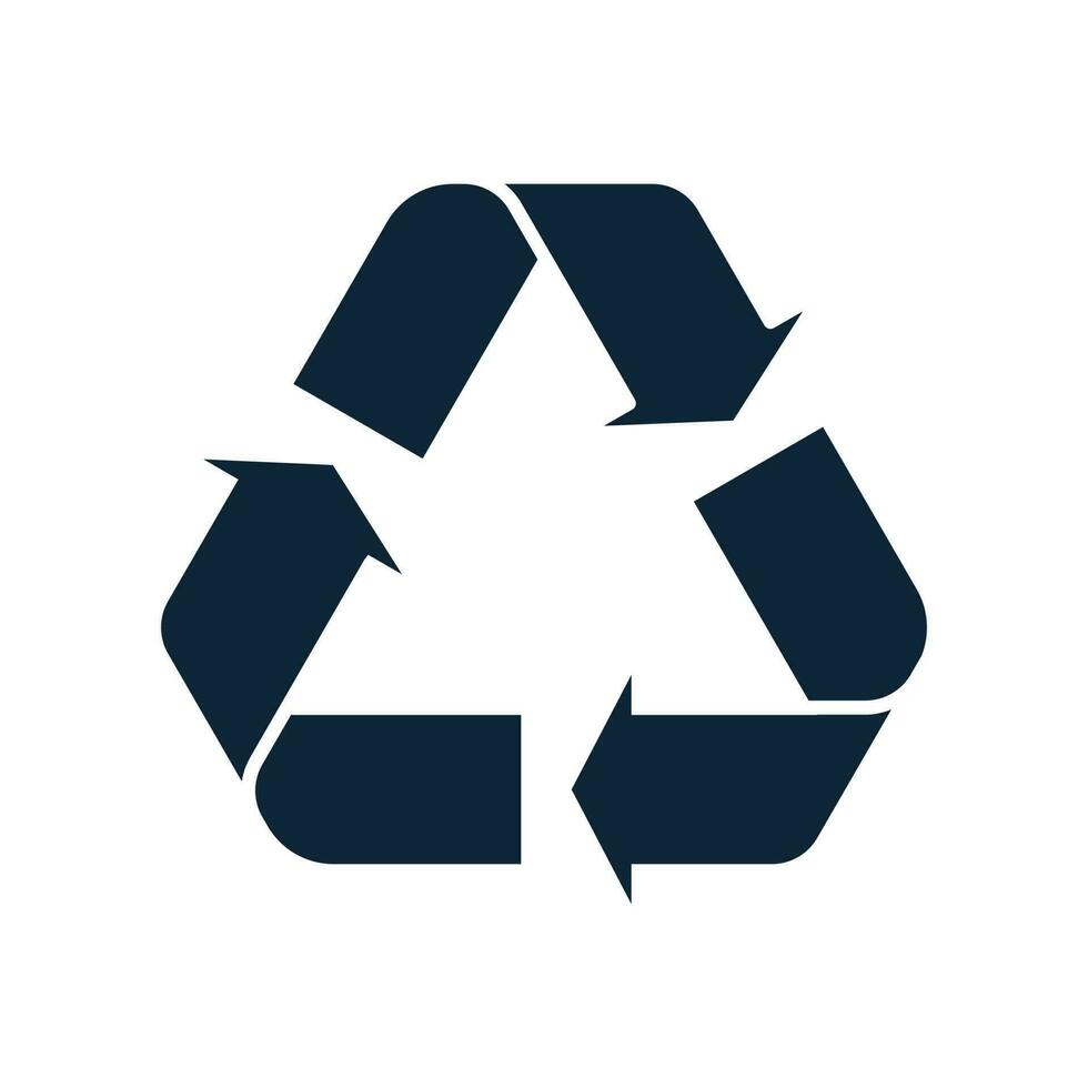 glyph recycle icoon. Mobius lus. recycling teken vector