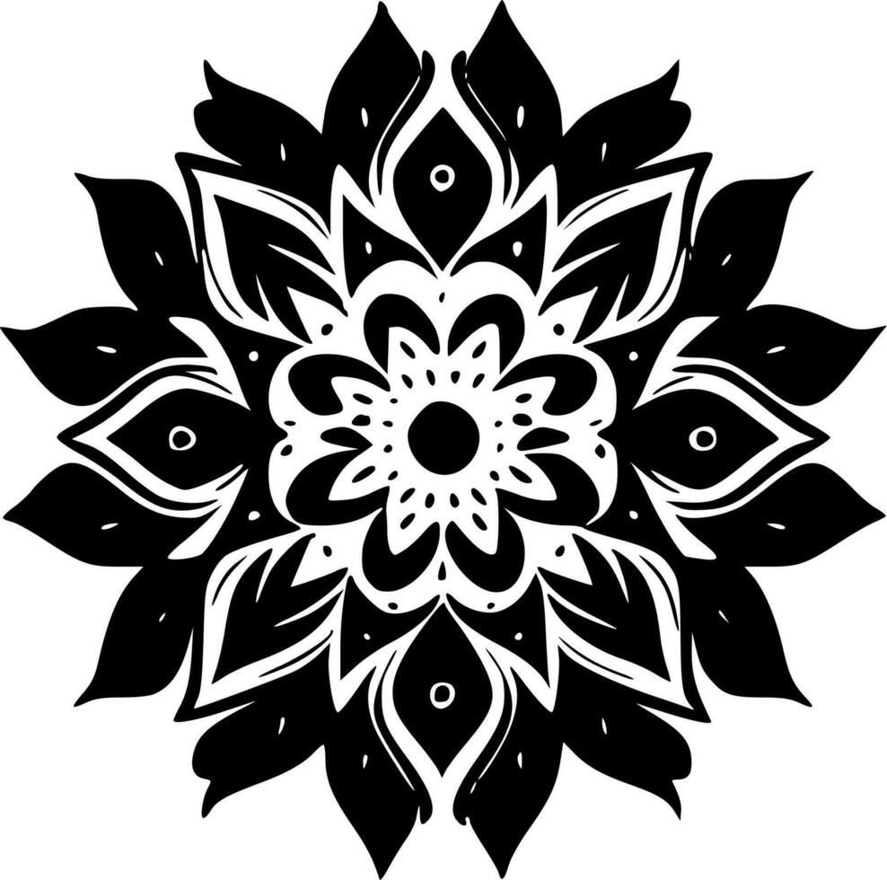 mandala - minimalistische en vlak logo - vector illustratie