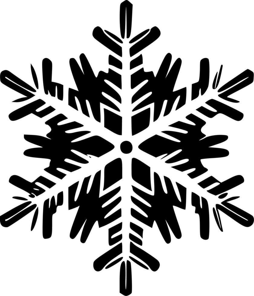 sneeuwvlok - minimalistische en vlak logo - vector illustratie