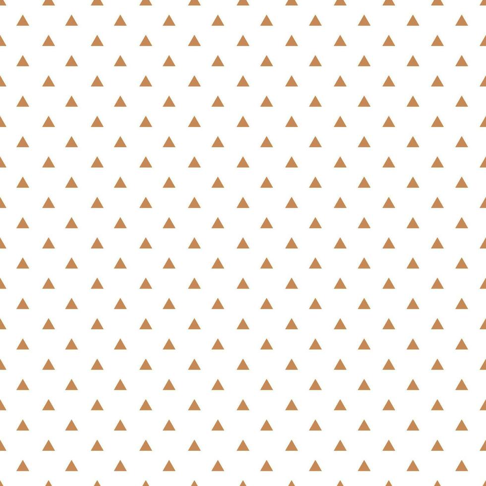 bruin naadloos driehoeken patroon Aan wit achtergrond vector